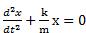 equation differentielle sans frottement
